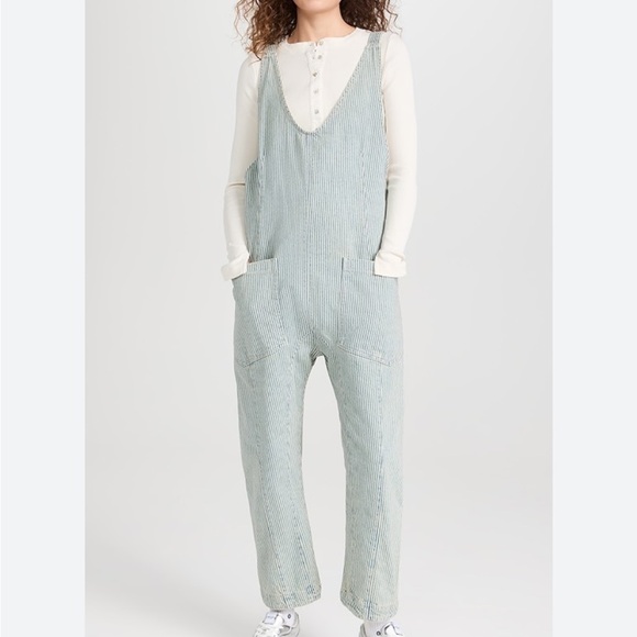 NWT Free people we the free high roller jumpsuit in railroad sz M - Picture 1 of 6